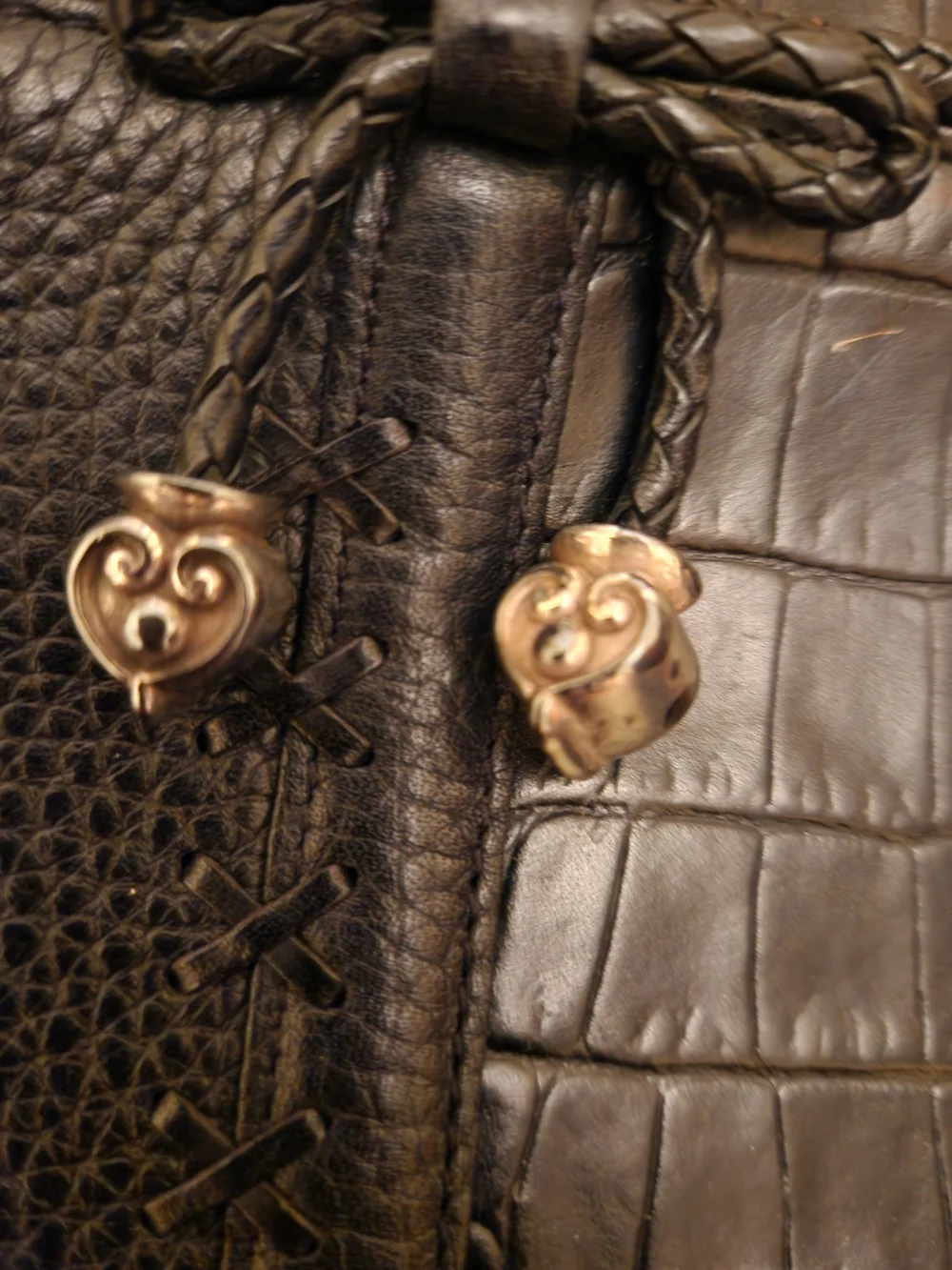 Brighten Black Women's Satchel Handbag with Heart Charm